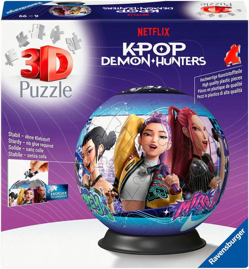 Puzzleball K-Pop Demon Hunters, 72 Puzzleteile, Made in Europe from Ravensburger, Multicolour edition – box 1 of 5