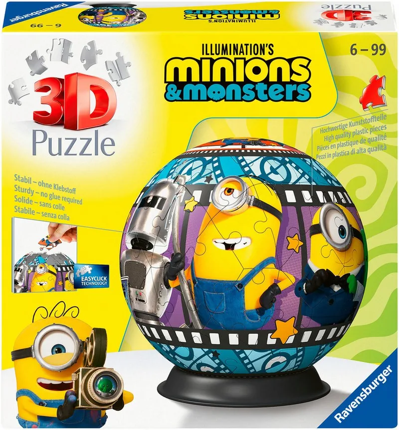 Puzzleball Minions 3, 72 Puzzleteile, Made in Europe from Ravensburger, Multicolour edition – box 1 of 5