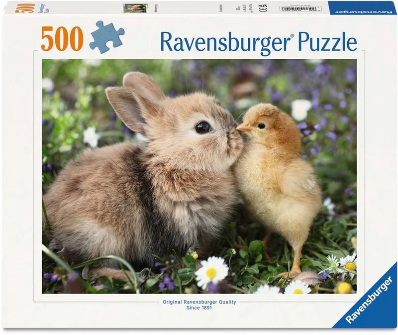 Rabbit and Chick – Legpuzzel – 500 Stukjes van Ravensburger, editie Meerkleurig – doos