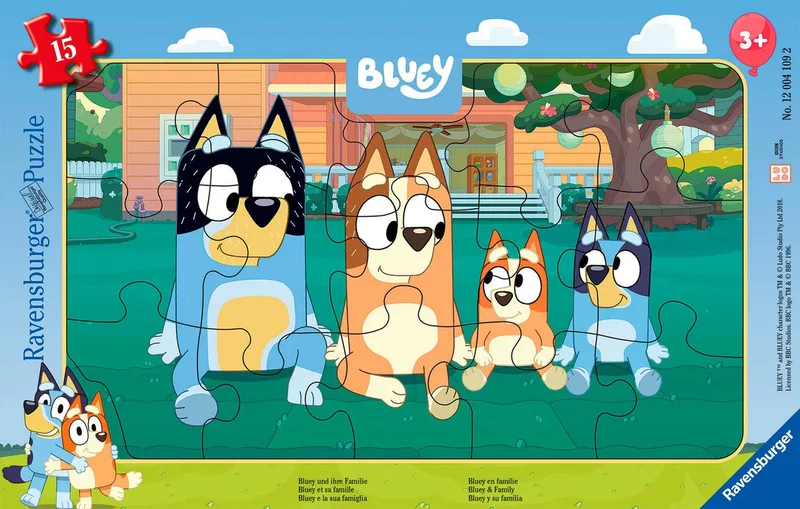 Bluey En Haar Familie Puzzel (12004109) van Ravensburger, editie Meerkleurig – doos