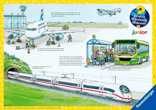 Rahmenpuzzle Wieso? Weshalb? Warum? Unterwegs mit Bus, Bahn und Flugzeug, 18 Puzzleteile, Made in Europe from Ravensburger, Multicolour edition – box 2 of 5