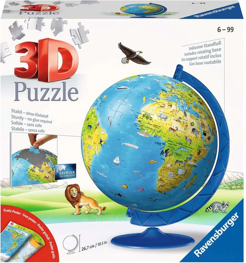 Ravensburger 00.011.160 3D-puzzel 180 stuk(s) Wereld van Ravensburger, editie Meerkleurig – doos