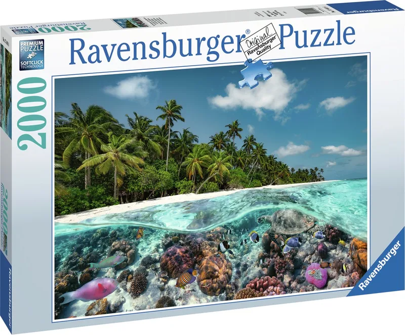 Et Dyk På Maldiverne (10217441) Puslespil 2000 Stykker de Ravensburger, édition Multicolore – boîte 1 sur 2