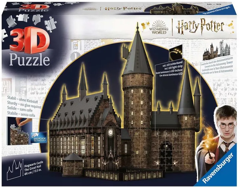 Ravensburger 3D-puzzel Harry Potter Hogwarts Grote Zaal Night Edition. van Ravensburger, editie Meerkleurig – doos
