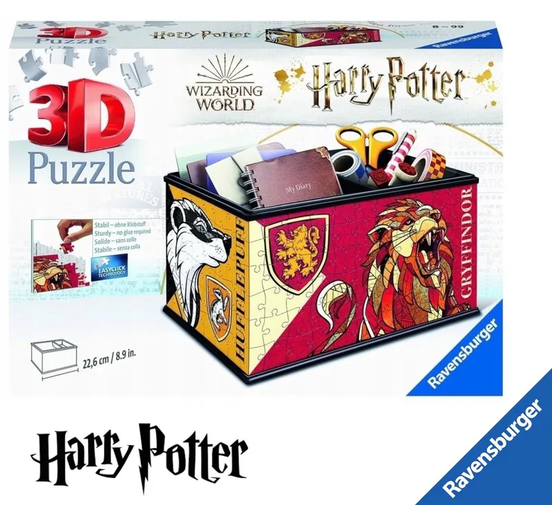 Ravensburger 3D-puzzel Harry Potter Kistje 216 stukjes van Ravensburger, editie Geel – doos