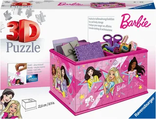 Ravensburger 3D-Puzzle Aufbewahrungsbox Barbie, 216 Puzzleteile, Made in Europe from Ravensburger, Multicolour edition – box 1 of 3