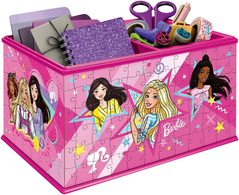 Ravensburger 3D-Puzzle Aufbewahrungsbox Barbie, 216 Puzzleteile, Made in Europe from Ravensburger, Multicolour edition – box 2 of 3