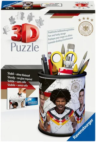 Ravensburger 3D-Puzzle Stiftehalter DFB, 54 Puzzleteile, Made in Europe de Ravensburger, édition Multicolore – boîte 3 sur 3