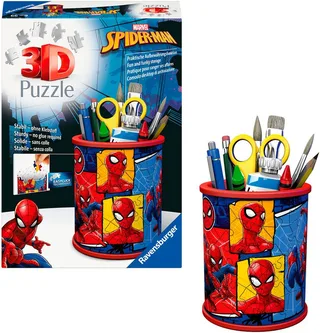 Ravensburger 3D-Puzzle Stiftehalter Spider-Man, 54 Puzzleteile, Made in Europe from Ravensburger, Multicolour edition – box 4 of 5