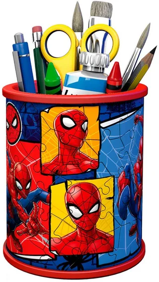 Ravensburger 3D-Puzzle Stiftehalter Spider-Man, 54 Puzzleteile, Made in Europe from Ravensburger, Multicolour edition – box 3 of 5