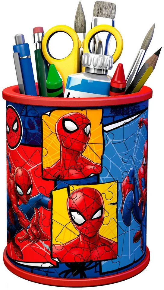Ravensburger 3D-Puzzle Stiftehalter Spider-Man, 54 Puzzleteile, Made in Europe from Ravensburger, Multicolour edition – box 3 of 5