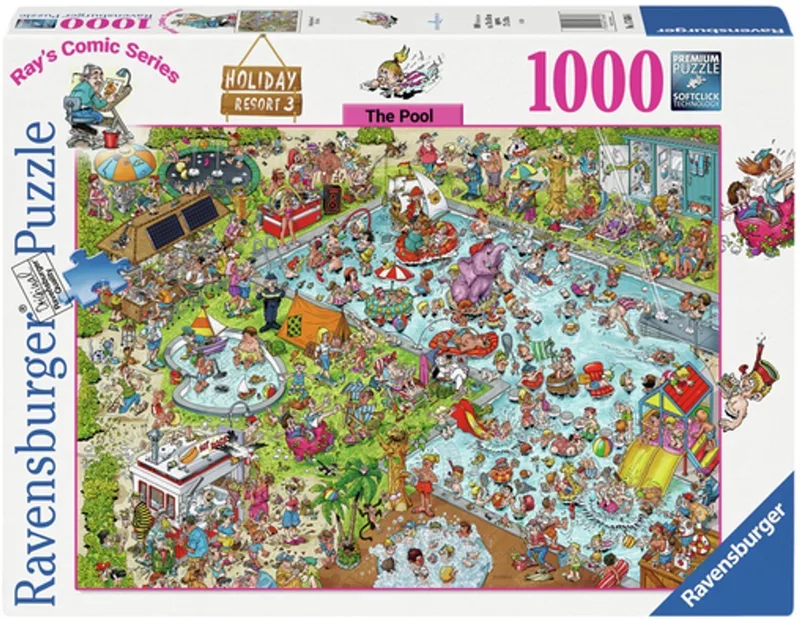 Ray's Comic Series Holiday resort 3: The Pool - Legpuzzel - 1000 stukjes van Ravensburger, editie Meerkleurig – doos