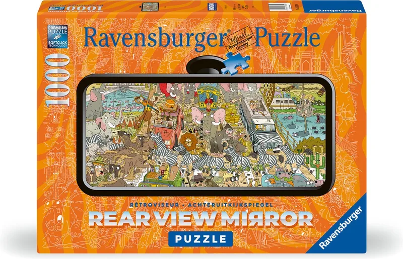 Rearview Mirror puzzel Rearview Mirror puzzle Safari - Legpuzzel - 1000 stukjes de Ravensburger, édition Multicolore – boîte
