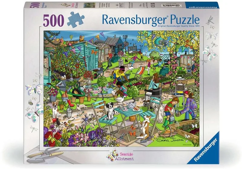 Seaside Allotment Puzzel 500 Stukjes | Emma Joustra | Tuin- en Kustlandschap Legpuzzel van Ravensburger, editie Meerkleurig – doos