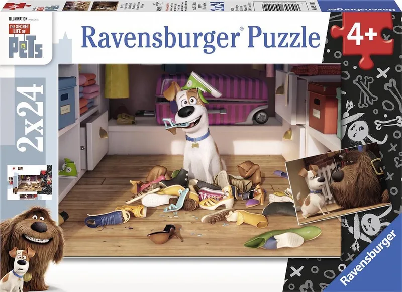 Secret Life of Pets. Onaantastbaar- Twee puzzels van 24 stukjes - kinderpuzzel von Ravensburger, Ausgabe Mehrfarbig – Schachtel