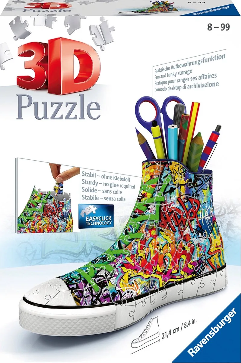 Sneaker Grafitti Print- 3D puzzel - 108 stukjes von Ravensburger, Ausgabe Graffiti – Schachtel 1 von 2