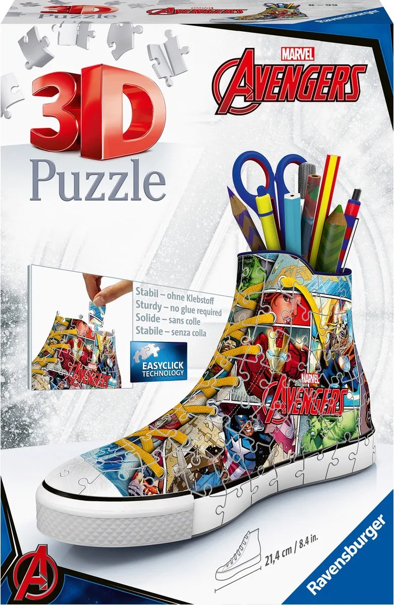 Sneaker Marvel - 3D Puzzel - 108 stukjes from Ravensburger, Avengers edition – box