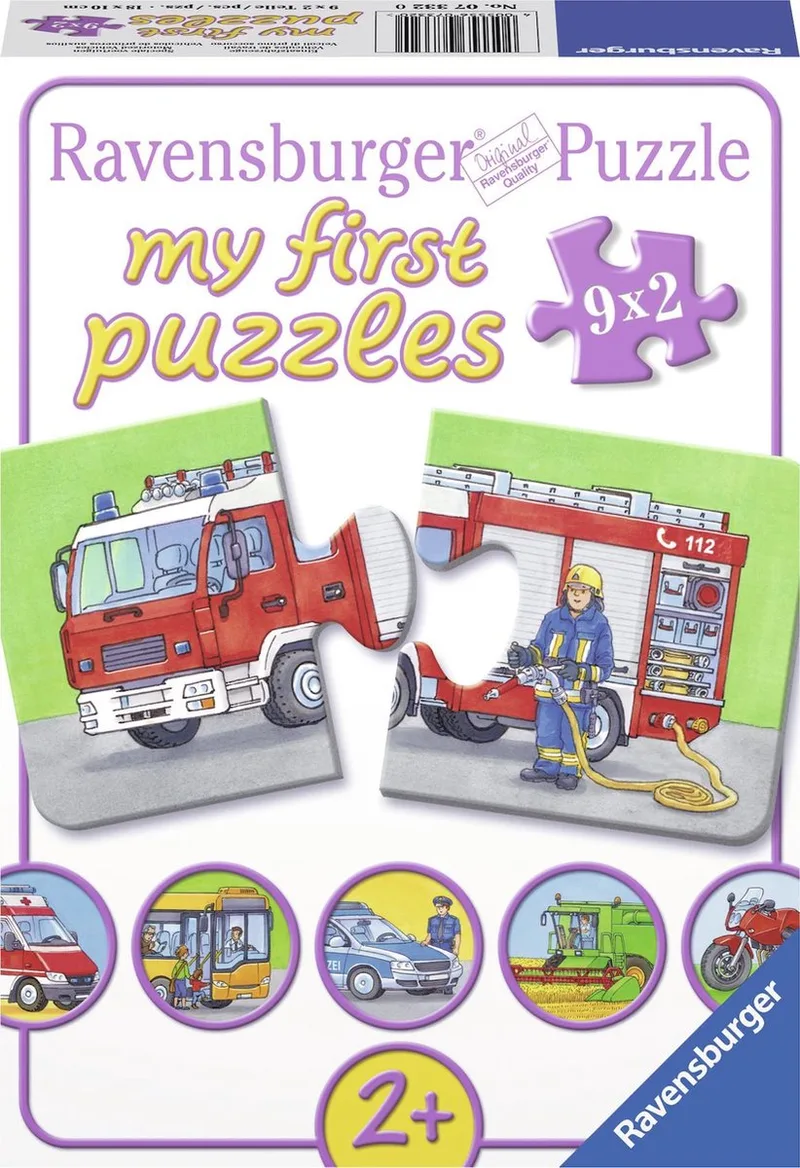 Speciale voertuigen- My First puzzles -9x2 stukjes - kinderpuzzel from Ravensburger, Multicolour edition – box