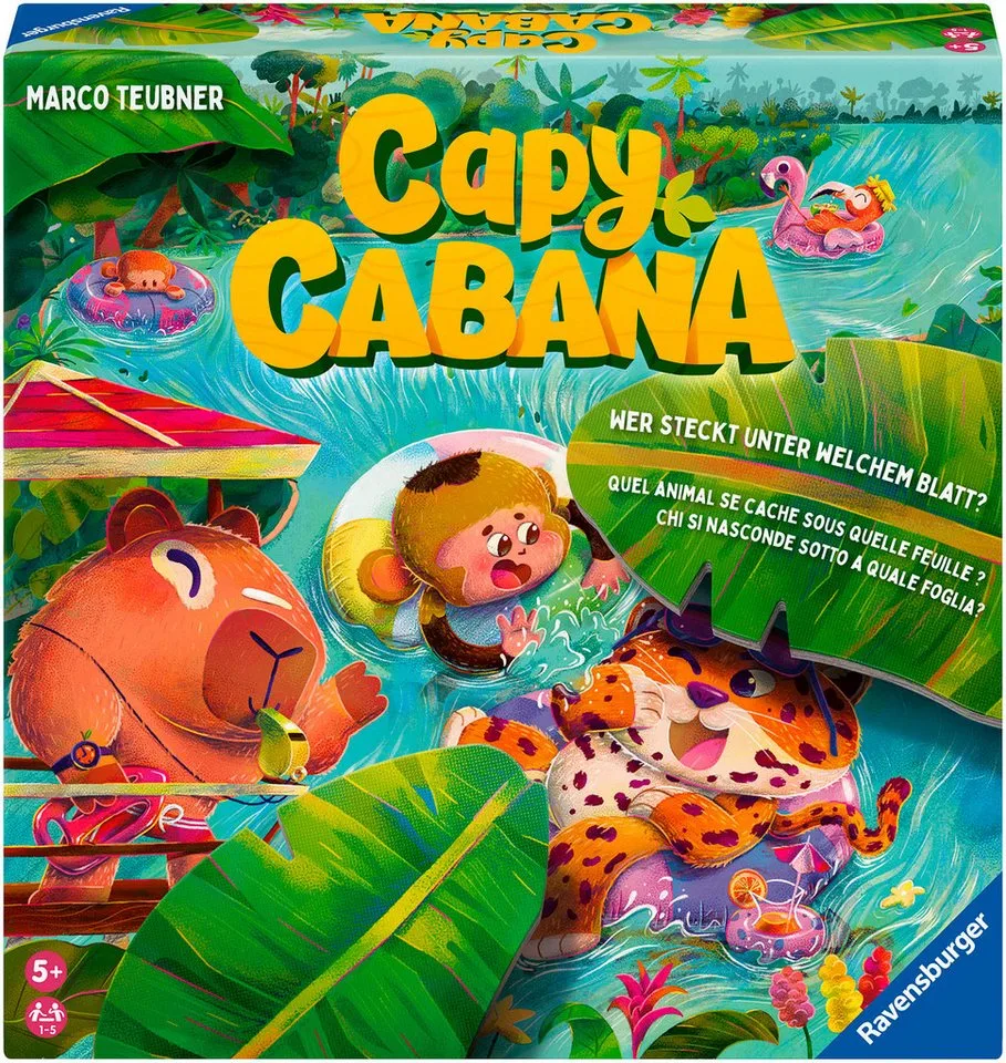 Spiel Capy Cabana, Kinderspiel, Made in Europe von Ravensburger, Ausgabe Mehrfarbig – Schachtel