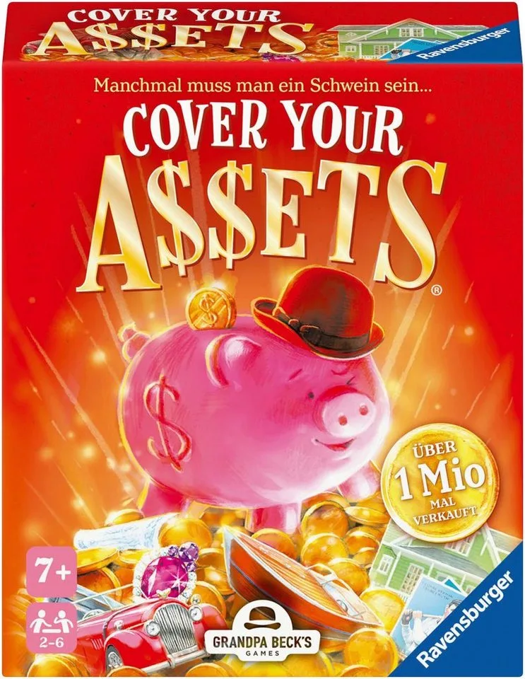 Spiel Cover your Assets, Made in Europe fra Ravensburger, Bunt-udgave – æske