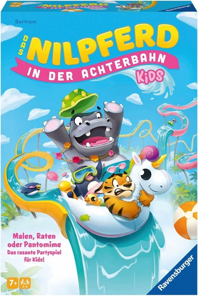 Spiel Das Nilpferd in der Achterbahn - Kids, Kinderspiel, Made in Europe de Ravensburger, édition Bunt – boîte