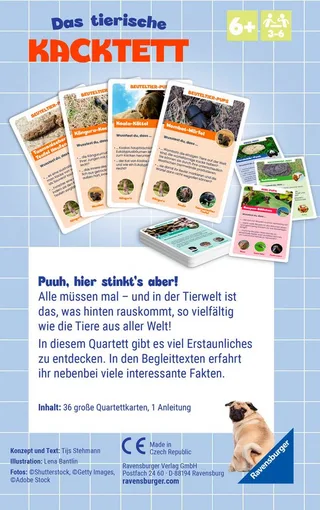 Spiel Das tierische Kacktett, Kinderspiel, Made in Europe de Ravensburger, édition Multicolore – boîte 2 sur 4