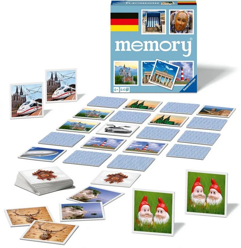 Spiel Deutschland memory®, Merkspiel, Made in Europe fra Ravensburger, Bunt-udgave – æske