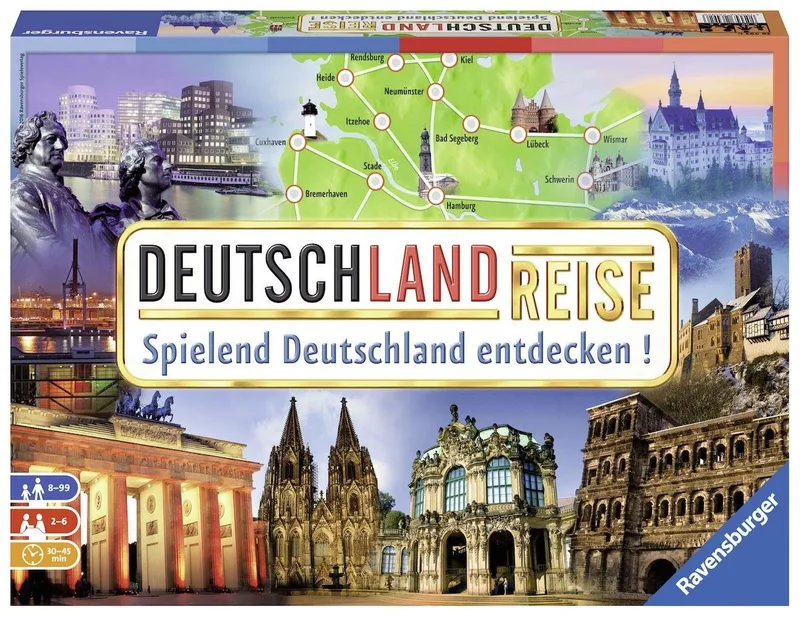 Spiel Deutschlandreise, Made in Europe fra Ravensburger, Bunt-udgave – æske