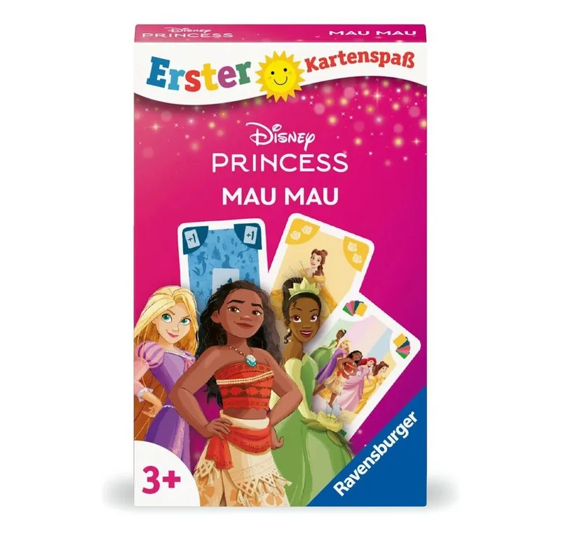 Spiel Disney® Princess: Mau Mau - Kinderspiel ab 3 Jahre von Ravensburger – Schachtel
