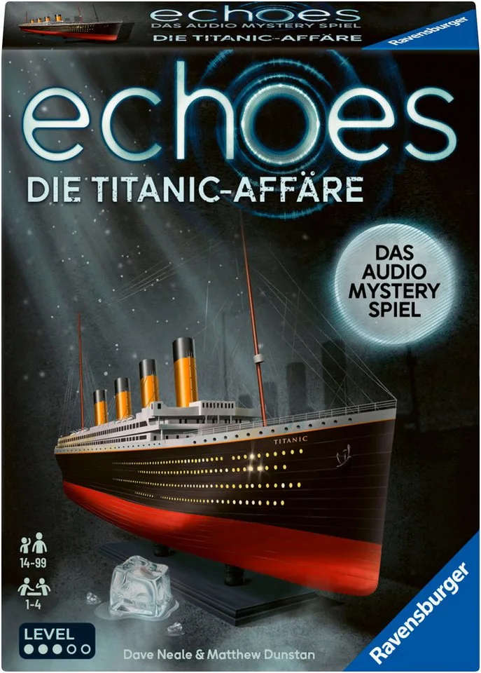 Spiel echoes, Die Titanic-Affäre, Audio Mystery Spiel, Made in Europe von Ravensburger, Ausgabe Bunt – Schachtel