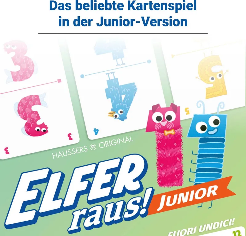Spiel Elfer raus! Junior, Kinderspiel, Made in Europe fra Ravensburger, Bunt-udgave – æske