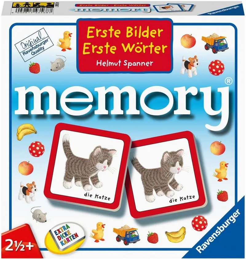 Spiel Erste Bilder Erste Wörter memory®, Kinderspiel, Made in Europe fra Ravensburger, Bunt-udgave – æske
