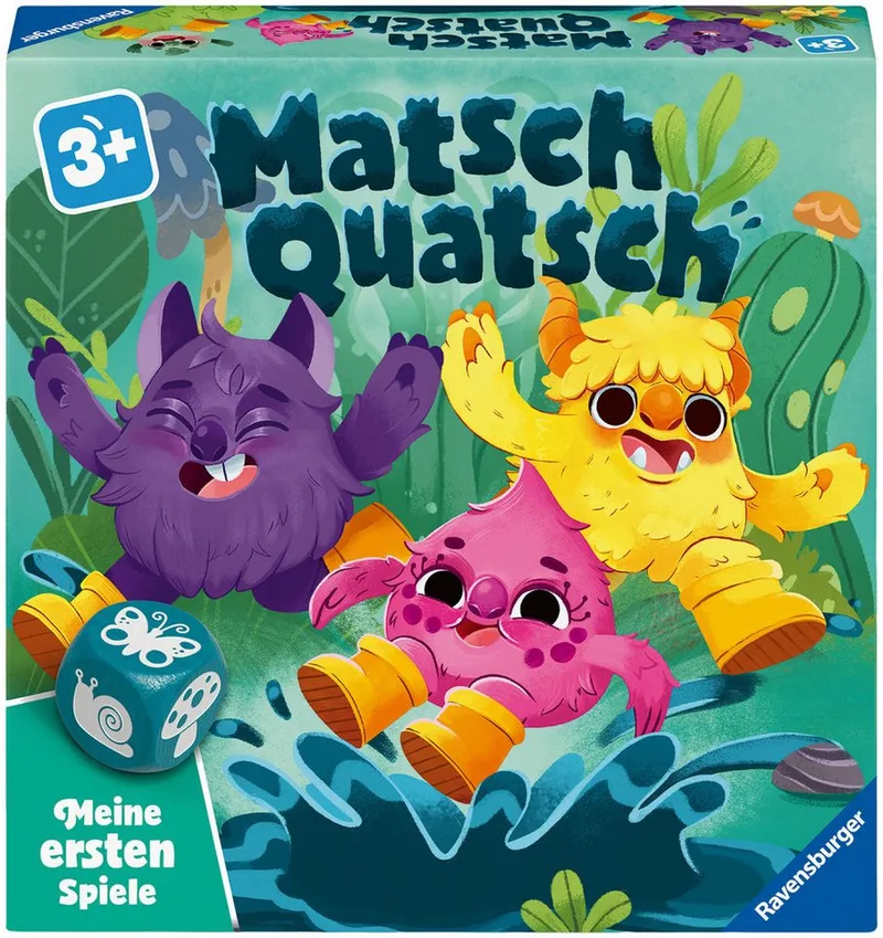 Spiel Matsch Quatsch, Kinderspiel, Made in Europe fra Ravensburger, Bunt-udgave – æske