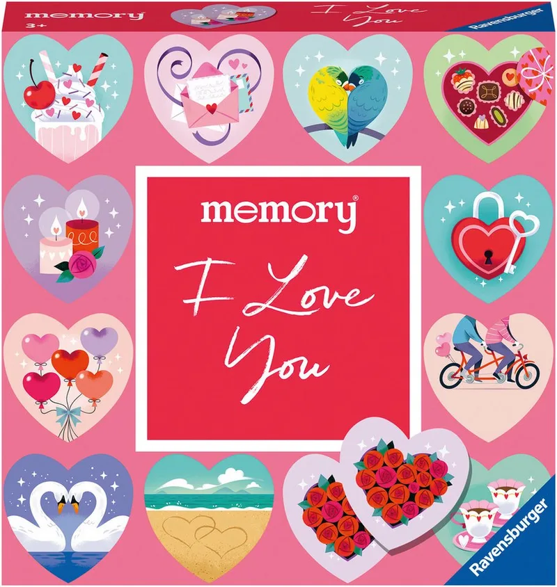 Spiel memory® moments - I love you, Kinderspiel, Made in Europe from Ravensburger, Bunt edition – box