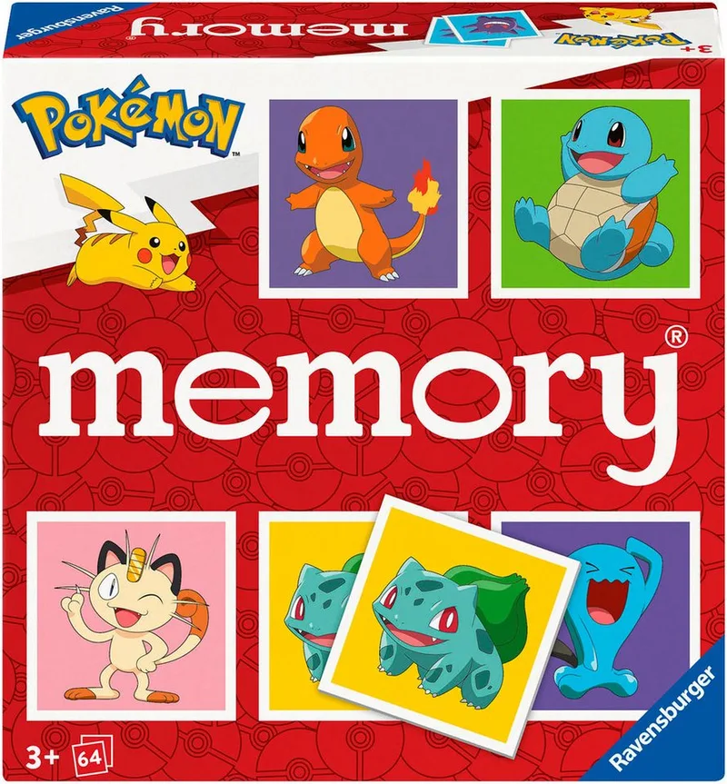 Spiel memory® Pokémon, Gesellschaftsspiel, Made in Europe fra Ravensburger, Bunt-udgave – æske