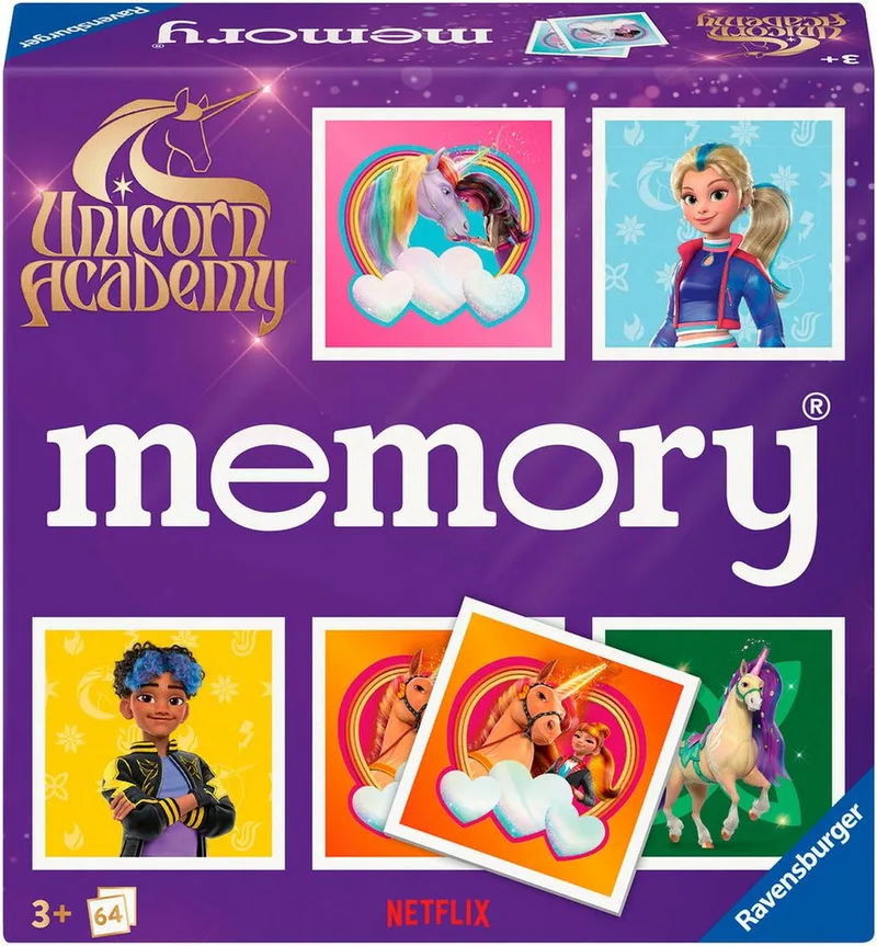 Spiel memory® Unicorn Academy, Kinderspiel, Made in Europe de Ravensburger, édition Bunt – boîte