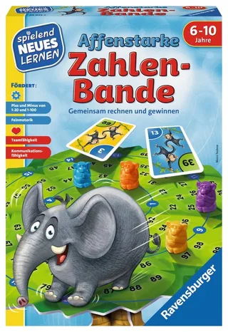 Spiel Neues Lernen Geschicklichkeitsspiel Affenstarke Zahlenbande 24973 de Ravensburger – boîte 1 sur 2