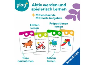 Spiel Play+ Spiel & Mach mit! Karten: Sachen suchen: unterwegs, Spiel für Kleinkinder de Ravensburger, édition Multicolore – boîte 3 sur 5