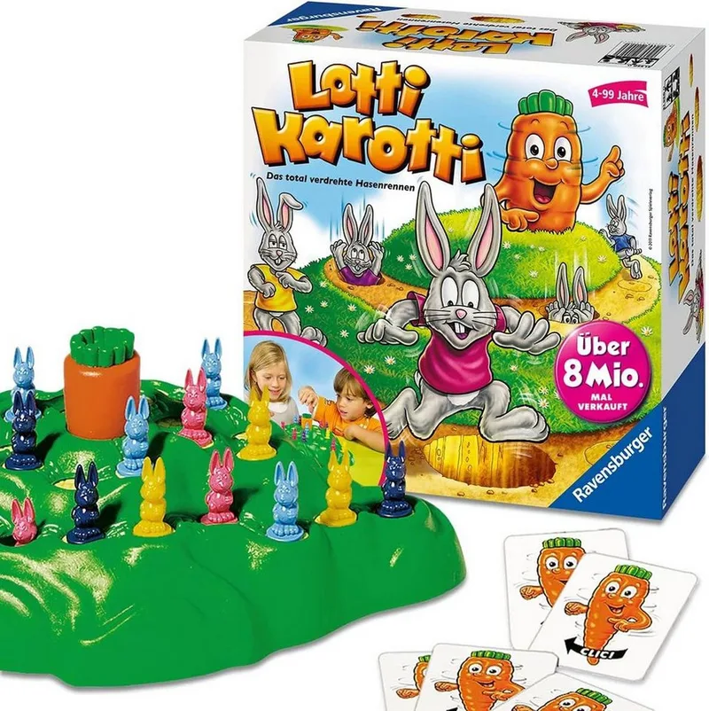 Spiel Ravensburger 21556 Lotti Karotti Brettspiel Familienspiel 2-4 Spieler van Ravensburger – doos