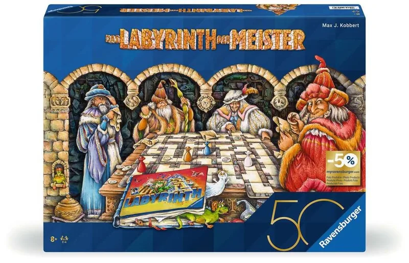 Spiel Ravensburger 22474 Labyrinth der Meister, Ravensburger 22474 Labyrinth der Meister, Made in Europe fra Ravensburger, Bunt-udgave – æske