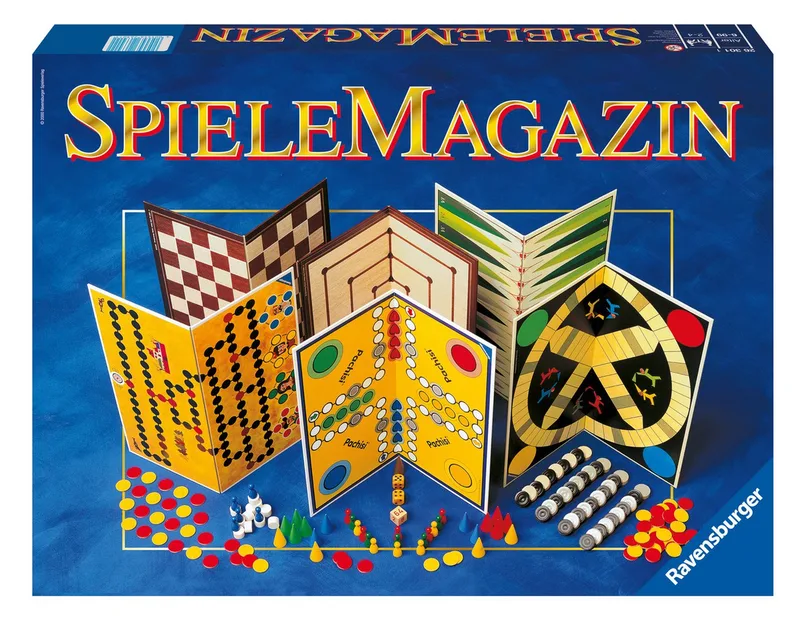 Spiel Ravensburger 26301 SpieleMagazin, Spielesammlung aus Holz, Ravensburger 26301 SpieleMagazin, Spielesammlung, Made in Europe van Ravensburger, editie Bunt – doos