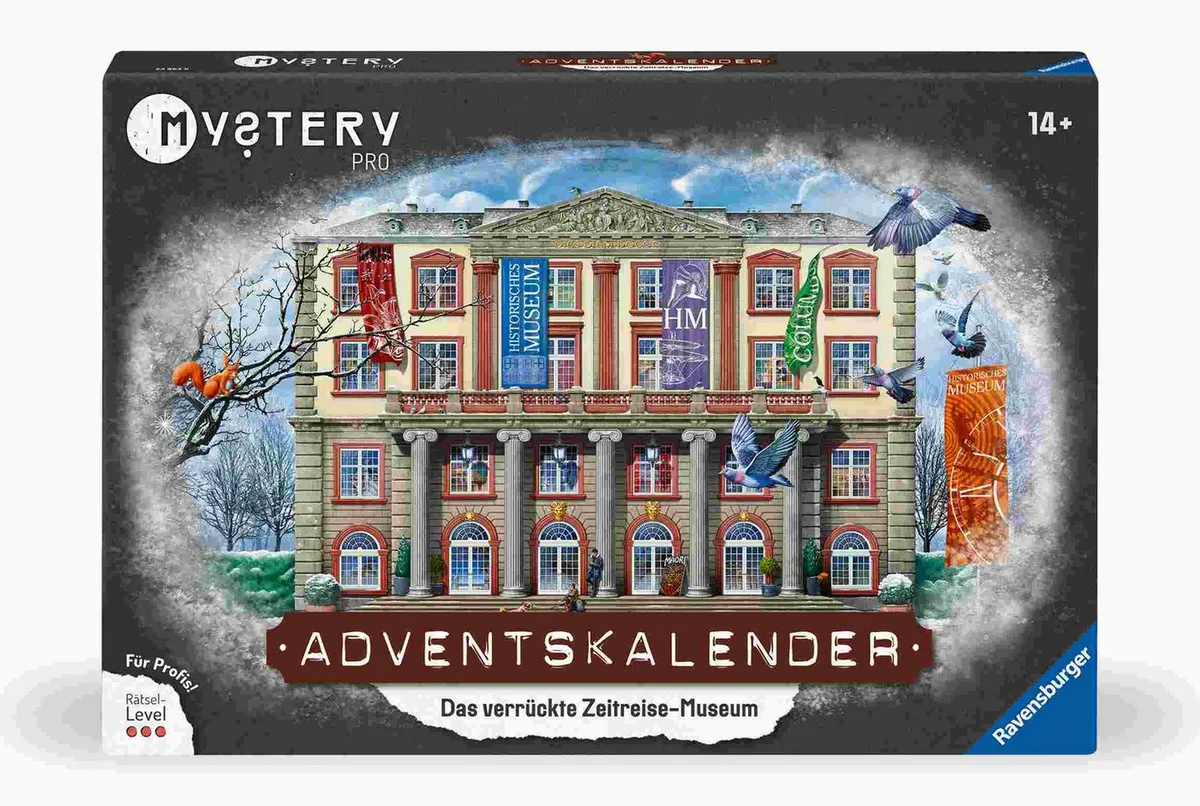 Spiel Ravensburger Mystery Pro Adventskalender - Das verrückte Zeitreisem... von Ravensburger – Schachtel