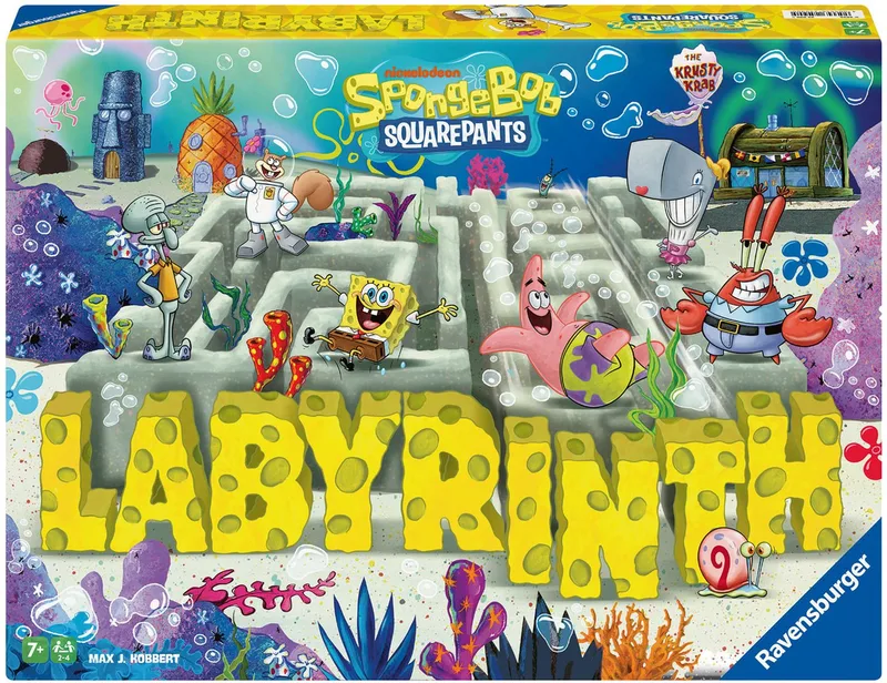 Spiel SpongeBob Labyrinth, Gesellschaftsspiel & Brettspiel, Made in Europe from Ravensburger, Bunt edition – box
