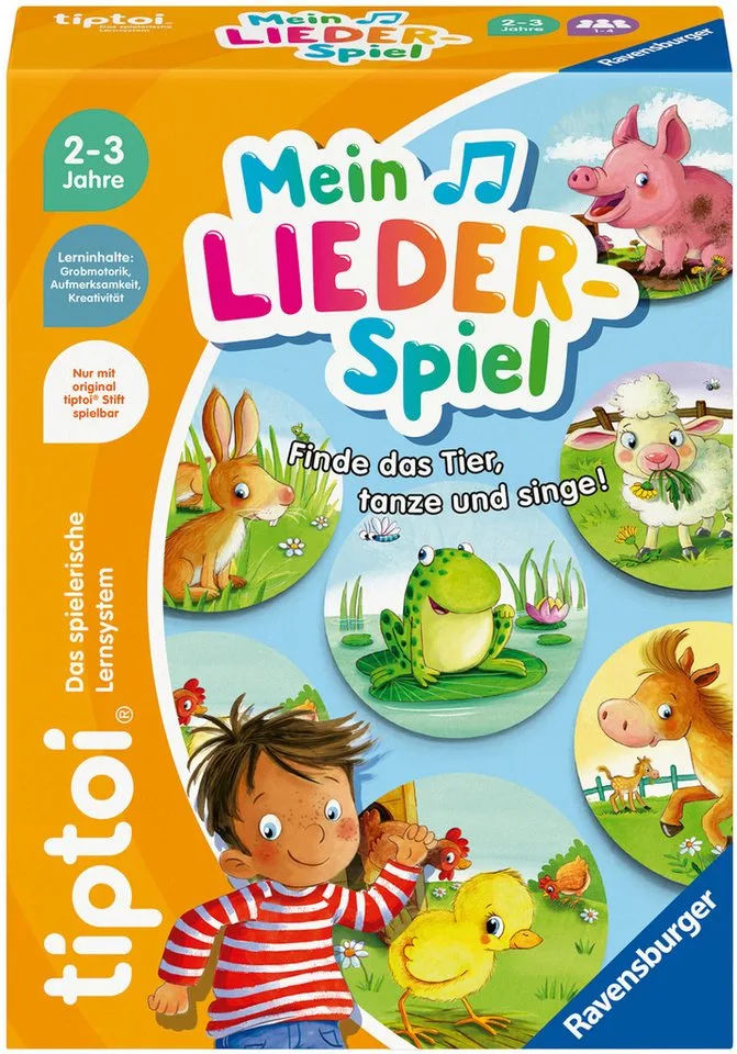 Spiel tiptoi® Mein Lieder-Spiel, Kinderspiel, Made in Europe de Ravensburger, édition Multicolore – boîte 1 sur 2