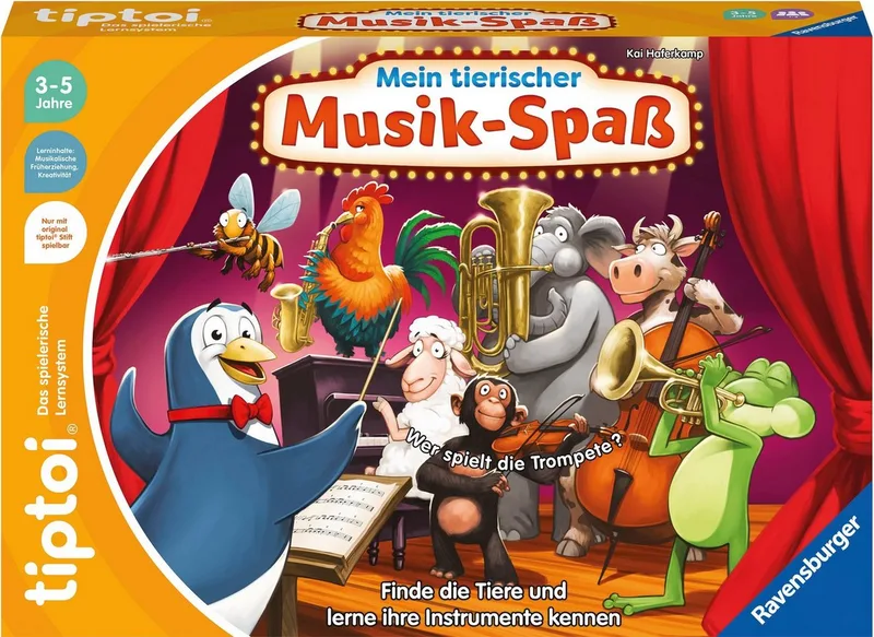 Spiel tiptoi® Mein tierischer Musik-Spaß, Kinderspiel, Made in Europe from Ravensburger, Bunt edition – box