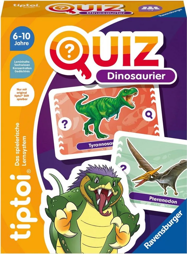 Spiel tiptoi® Quiz Dinosaurier, Kinderspiel, Made in Europe from Ravensburger, Bunt edition – box