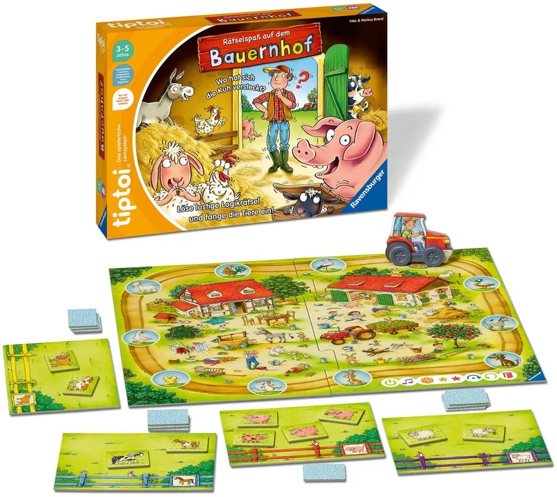 Spiel tiptoi® Rätselspaß auf dem Bauernhof, Made in Europe from Ravensburger, Bunt edition – box