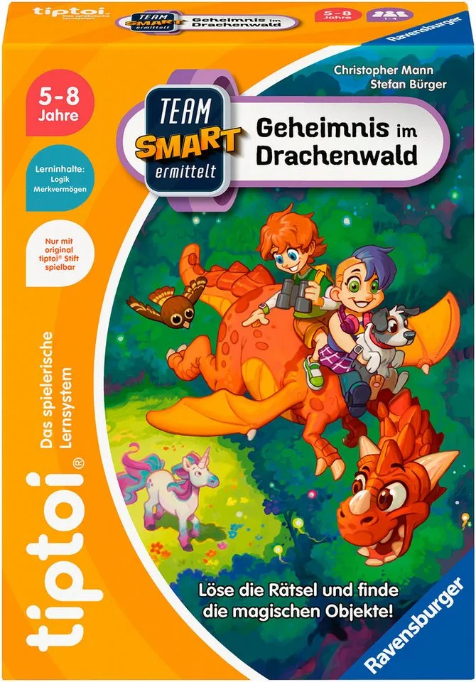 Spiel tiptoi® Team SMART ermittelt – Geheimnis im Drachenwald, Kinderspiel, Made in Europe from Ravensburger, Bunt edition – box