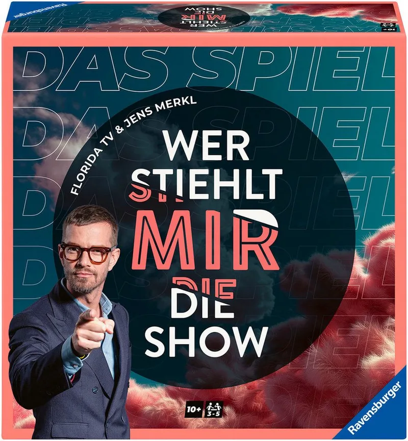 Spiel Wer stiehlt mir die Show?, Gesellschaftsspiel, Made in Europe van Ravensburger, editie Bunt – doos