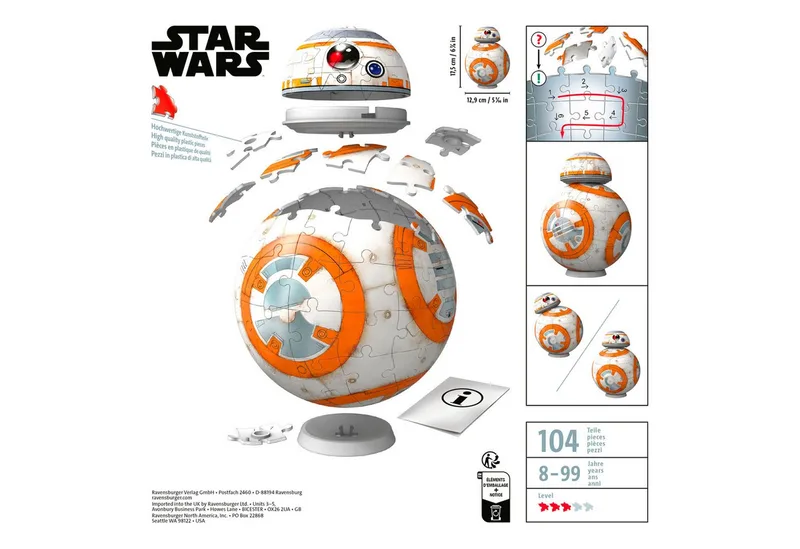 Star Wars BB8 - 3D Puzzel de Ravensburger, édition Multicolore – boîte 3 sur 5